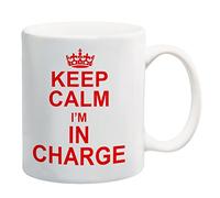 Keep Calm I'm In Charge Red Mug Gift Present Office Manager