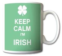 Keep Calm I'm Irish Green Mug Cup Gift Retro