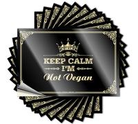 Keep Calm I'm Not Vegan Inspirational Decal | Funny Office Decor Waterproof Vinyl Designer Bike Removable Decal Peel Stick(12X18CM)
