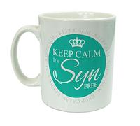 Keep Calm It’s Syn Free Funny Ceramic Mug - Slimming Humour Gift for Dieters & Weight Watchers - 11oz Novelty Coffee Cup, Dishwasher & Microwave Safe