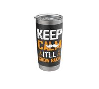 Keep Calm It'll Grow Back Funny Hairdresser Barber Stainless Steel Insulated Tumbler
