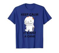 Keep Calm It's just a Cane - Funny Cane Design T-Shirt, Men, Royal Blue, X-Large