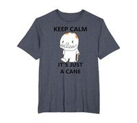 Keep Calm It's just a Cane - Funny Cane Design T-Shirt, Men's Big and Tall, Heather Blue, 2X Tall