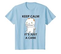Keep Calm It's just a Cane - Funny Cane Design T-Shirt, Youth, Baby Blue, Small