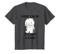 Keep Calm It's just a Cane - Funny Cane Design T-Shirt, Youth, Dark Heather Grey, 4T