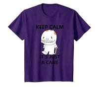 Keep Calm It's just a Cane - Funny Cane Design T-Shirt, Youth, Purple, X-Small