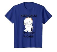 Keep Calm It's just a Cane - Funny Cane Design T-Shirt, Youth, Royal Blue, X-Small