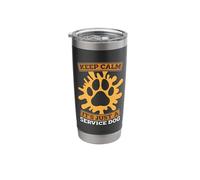 Keep Calm It's Just A PTSD Dog Training Service Dog Trainer Stainless Steel Insulated Tumbler