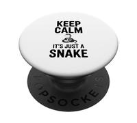 Keep Calm It's Just a Snake Fun Wildlife Lover PopSockets Adhesive PopGrip