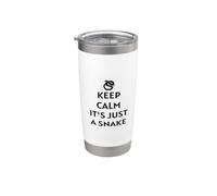 Keep Calm It's Just A Snake Owner Handler Whisperer Lover Stainless Steel Insulated Tumbler