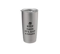 Keep Calm It's Just A Snake Owner Handler Whisperer Lover Stainless Steel Insulated Tumbler