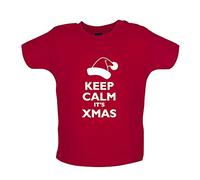 Keep Calm It's Xmas - Organic Baby/Toddler T-Shirt - Red - 6-12 Months