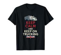 Keep Calm Keep On Trucking British Lorry Design T-Shirt
