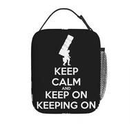 Keep Calm Keeping On Death Stranding Insulated Lunch Bags Leakproof Lunch Container Thermal Bag Tote Lunch Box Beach Travel Men
