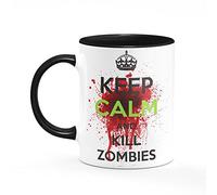 Keep Calm Kill Zombies Mug One Size Black/White Funny Lover Supernatural Gift Walking Dead Gift