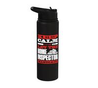 Keep Calm Let Home Inspector Handle It Building Inspector Stainless Steel Insulated Water Bottle