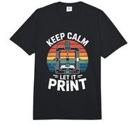 Keep Calm Let It Print Retro 3D Printer Comfort Colors Adult Heavyweight T-Shirt