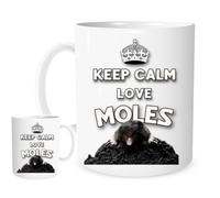 Keep Calm Love Moles - 11oz Mug for Tea or Coffee