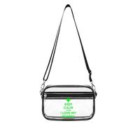 Keep Calm Love My Mommy Women's Clear Crossbody Bag Fashion Purses Small Shoulder Handbags, Stadium Approved