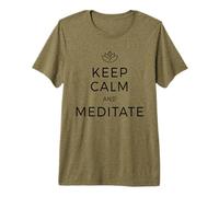 Keep Calm & Meditate Yoga Meditation Zen Mindfulness Mantra Premium T-Shirt