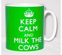 Keep Calm & Milk The Cows Ceramic Mug Funny Dairy Farmer Farm Farming Gift
