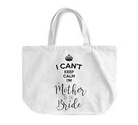 Keep Calm Mother Of Bride Maxi Bag One Size White Gift Bridal Shower Funny Shopping Canvas Tote