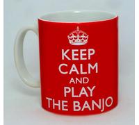 Keep Calm & Play The Banjo Ceramic Mug Funny Gift