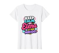 Keep Calm, que Elena ya lo tiene mirado Value Graphic T-Shirt, Women, White, L