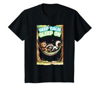 Keep Calm Sleep On Bear Raccoon Skunk Sleeping in Hammock T-Shirt
