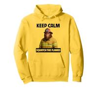 Keep Calm Squatch The Flames Bigfoot Firefighter Sasquatch Pullover Hoodie