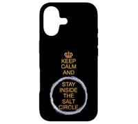 Keep Calm Stay Inside Salt Circle Funny Occult Paranormal Case for iPhone 17