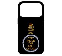 Keep Calm Stay Inside Salt Circle Funny Occult Paranormal Case for iPhone 17 Pro