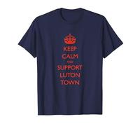 Keep Calm, Support Luton Town, The Hatters T-Shirt, Men, Navy Blue, Large