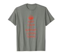 Keep Calm, Support Luton Town, The Hatters T-Shirt, Men, Olive Heather, Large