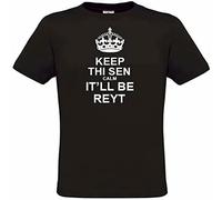 Keep Calm T Shirt Damen Kurzarm - Keep Thi Sen Calm It'll Be Re Black M