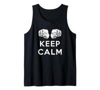 Keep Calm Tattoo Fist Funny Street Style Tank Top