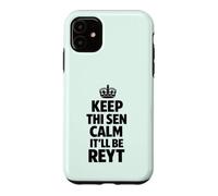 Keep Calm the Yorkshire Way Black Text Case for iPhone 11