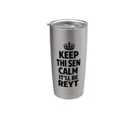 Keep Calm the Yorkshire Way Black Text Stainless Steel Insulated Tumbler