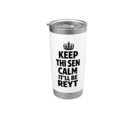 Keep Calm the Yorkshire Way Black Text Stainless Steel Insulated Tumbler