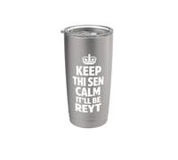 Keep Calm the Yorkshire Way White Text Stainless Steel Insulated Tumbler