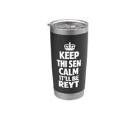 Keep Calm the Yorkshire Way White Text Stainless Steel Insulated Tumbler