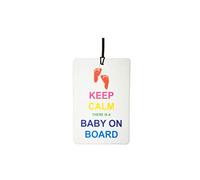 Keep Calm There Is A Baby On Board Car Air Freshener (Fun Birthday/Xmas Christmas Stocking Filler/Secret Santa/Novelty Scented Gift)