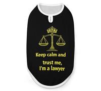 Keep Calm Trust Me I Am A Lawyer Funny Dog Vest Cute Sleeveless Pet Shirt Pullover Cats T-Shirts Tank Tops XL