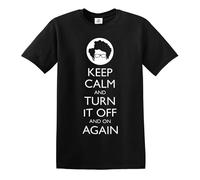 Keep Calm Turn It Off | for Gift | Joke | Funny | Men's T-Shirt TEE TOP(Black,3XL)