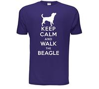 Keep Calm Walk The Beagle KC Dog Lovers Gift Mens T Shirt Medium Purple