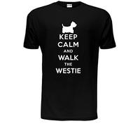 Keep Calm Walk The Westie KC Dog Lovers Gift Mens T Shirt X-Large Black