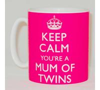 Keep Calm You're A Mum of Twins Ceramic Mug Funny Pregnant Pregnancy Gift