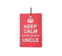 Keep Calm You're the Best Uncle Car Air Freshener (Fun Birthday/Father's Day/Xmas Christmas Stocking Filler/Secret Santa/Novelty Scented Gift)