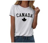 Keep Canada Flag Women's Summer T-Shirt, White, XL