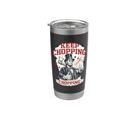 Keep Chopping Chopping | Retro Abraham Lincoln Axe Stainless Steel Insulated Tumbler